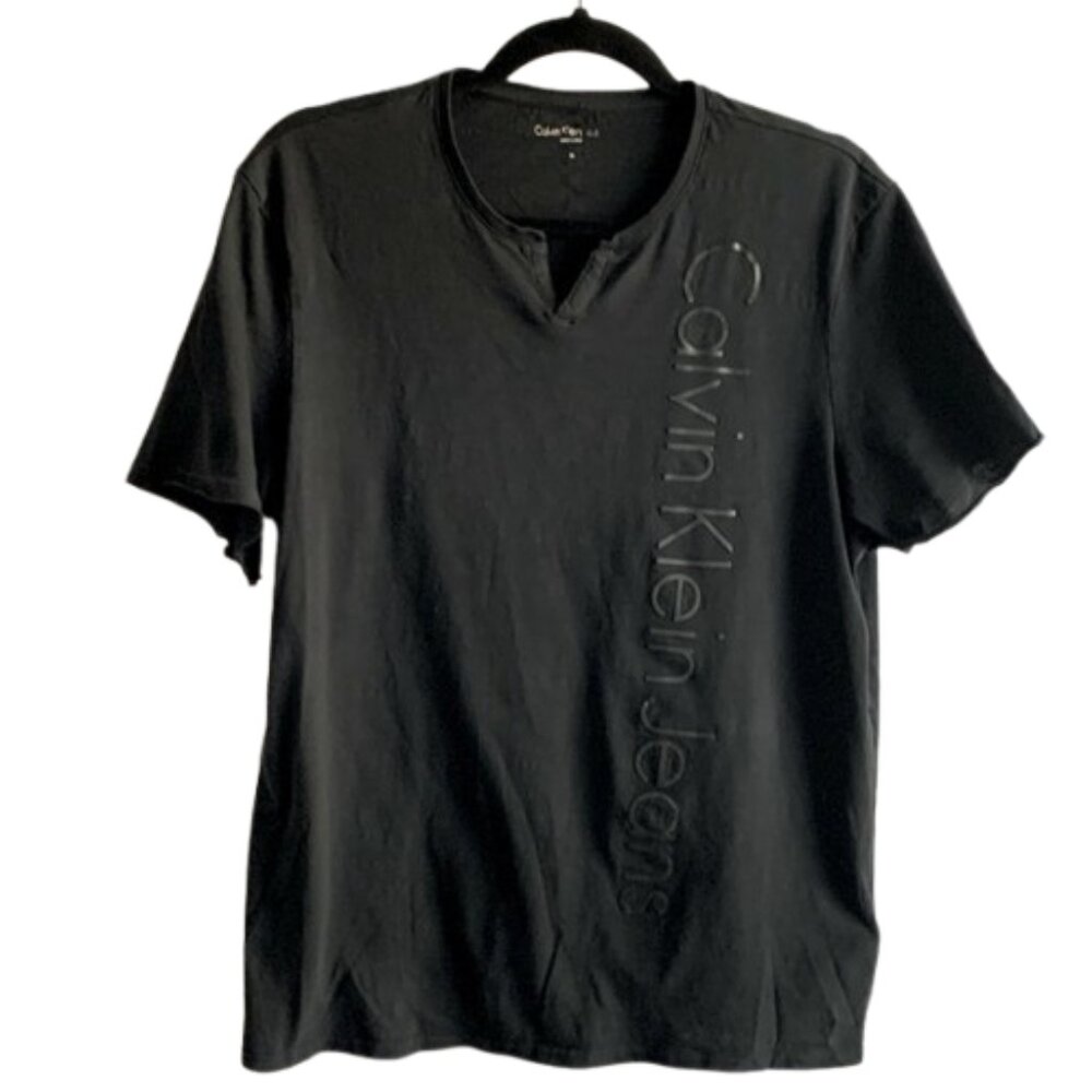 Calvin Klein Mens Henley Short Sleeve T-Shirt Cotton Casual Shirt